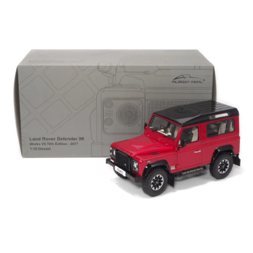 Land Rover Defender 90 Works V8 70th Edition 2017 - Red 1:18 ALMOST REAL ALM 810215