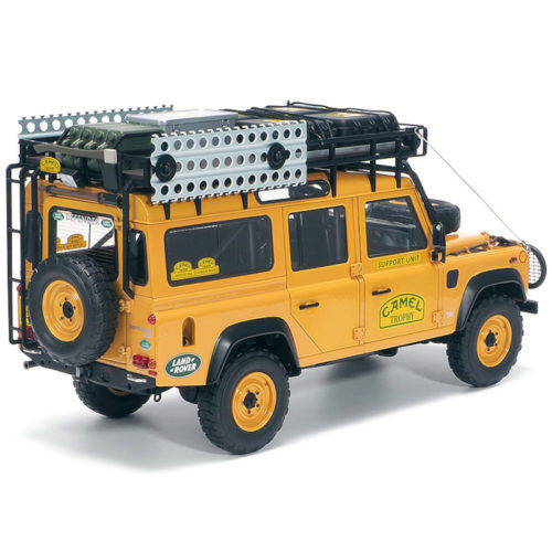 Land Rover Defender 110 Camel Trophy Support Unit Sabah-Malaysia 1993 - Yellow 1:18 ALMOST REAL ALM 810310