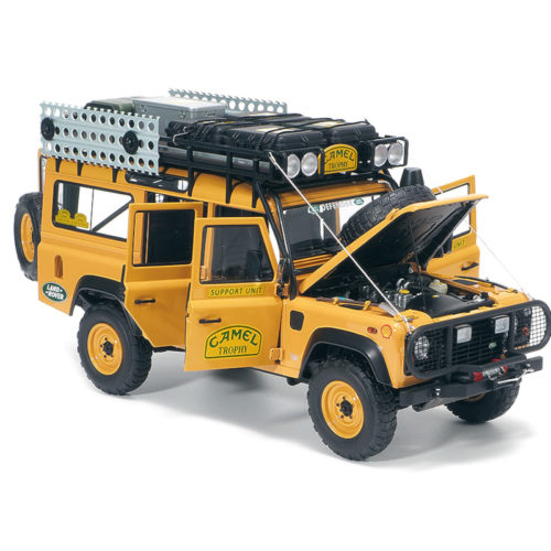 Land Rover Defender 110 Camel Trophy Support Unit Sabah-Malaysia 1993 - Yellow 1:18 ALMOST REAL ALM 810310