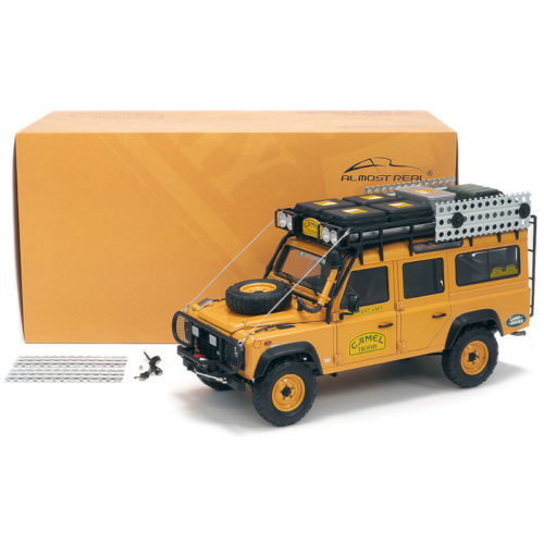 Land Rover Defender 110 Camel Trophy Support Unit Sabah-Malaysia 1993 - Yellow 1:18 ALMOST REAL ALM 810310