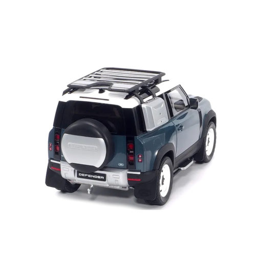 Land Rover Defender 90 (2020) with Roof Pack - Tasman Blue 1:18 ALMOST REAL ALM 810702