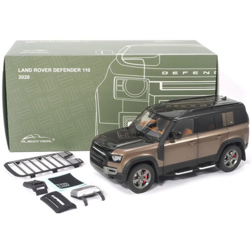 Land Rover Defender 110 (2020) with Roof Pack - Gondwana Stone 1:18 ALMOST REAL ALM 810803