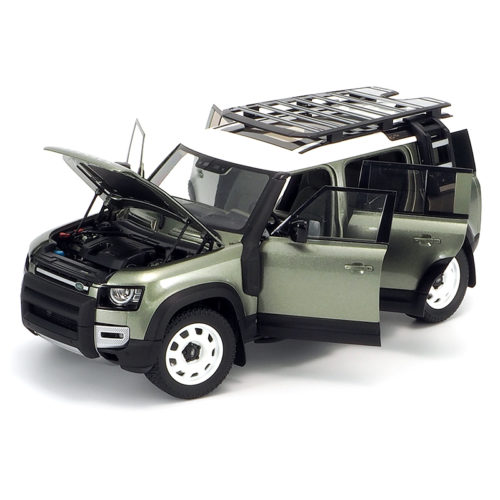 Land Rover Defender 110 (2020) with Roof Pack - Pangea Green 1:18 ALMOST REAL ALM 810804