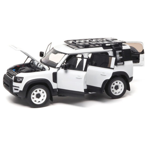 Land Rover Defender 110 (2023) 30th Anniversary Edition with Roof Pack - Fuji White 1:18 ALMOST REAL ALM 810809