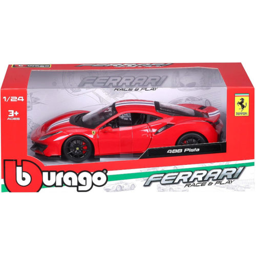 Ferrari 488 PISTA RACE & PLAY - Red 1:24 BBURAGO BUR B18-26026