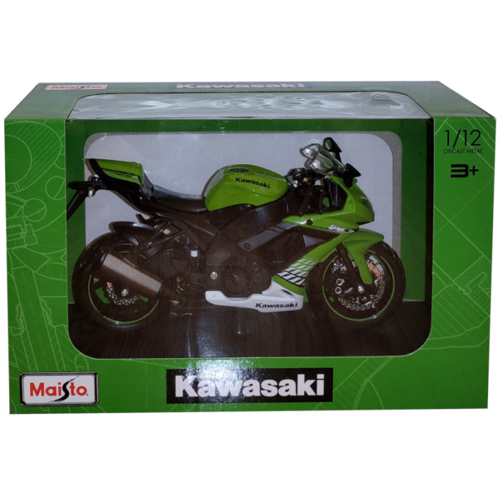 Maisto – Moto Kawasaki Ninja ZX-10R – Échelle 1/12 – Modèle Moulé Sous Pression – Couleurs Assorties – Collection Ou Jeu